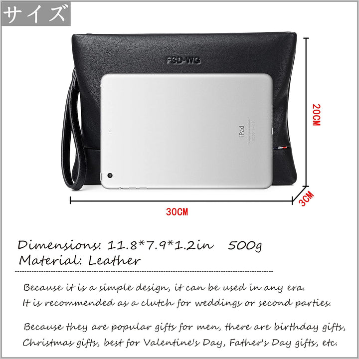 FSD.WG Herren-Clutch-Tasche, 30,5 cm, grosse Handtasche, A9186, L L A9186, L A9186