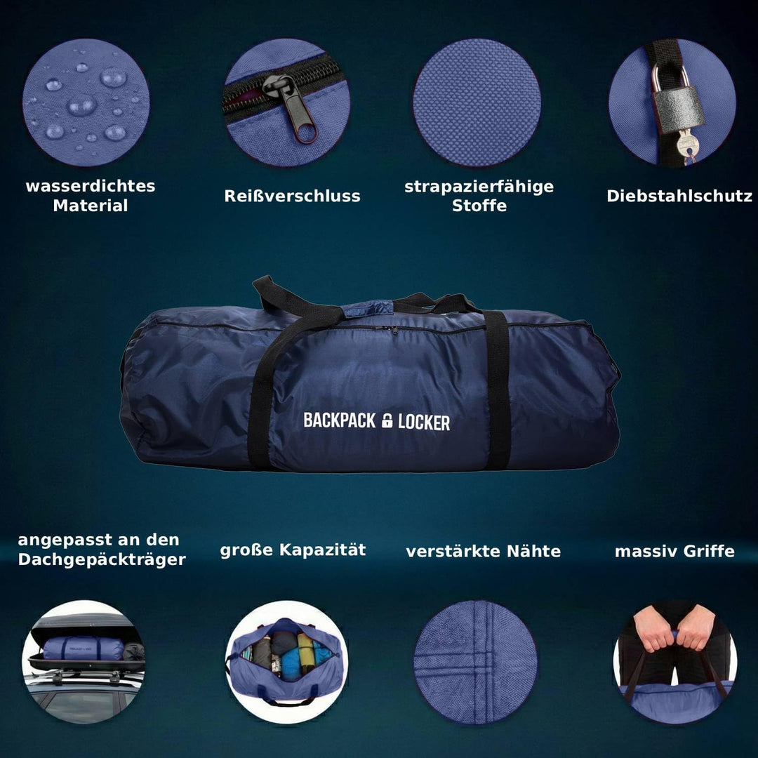 Rucksackhülle mit Vorhängeschloss - Anti-Diebstahl Reisetasche für Flugreisen, Wasserabweisender Ruc