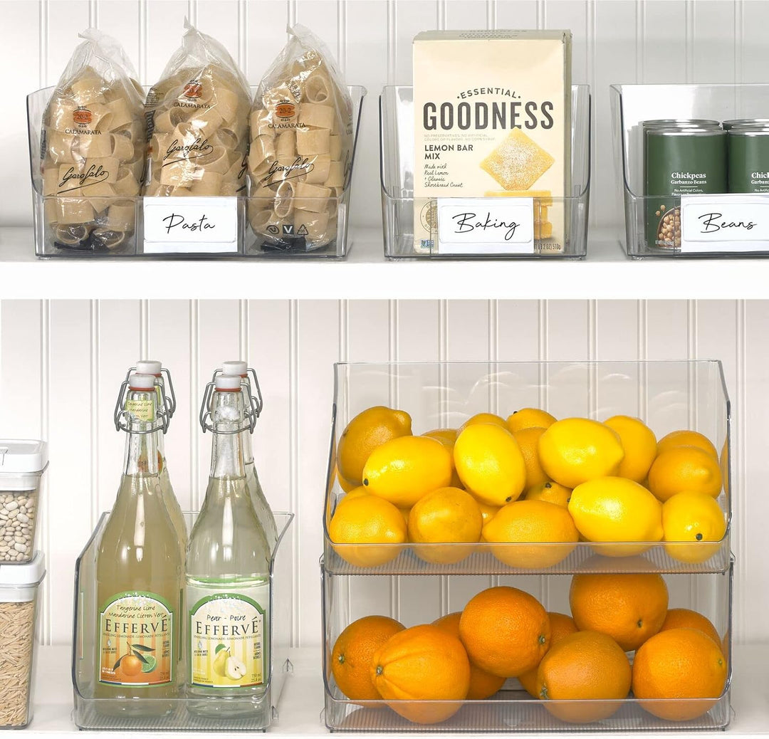 mDesign Aufbewahrungsbox für Lebensmittel – Küchen Ablage mit offener Vorderseite für Kühlschrank, S