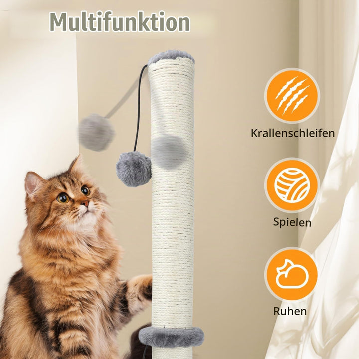 Nobleza Katzen-Kratzbaum, 80 cm Hoch Kratzsäule, Kratzstamm für mittelgrosse und grosse Katzen mit S