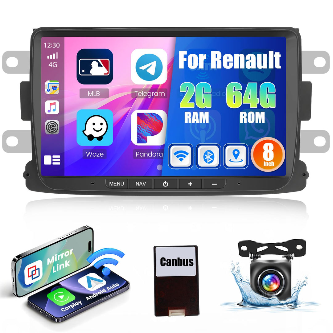 [2G+64G] Hikity Autoradio Navi Für Renault Dacia Duster Sandero Logan Dokker Captur Symbol Android 1