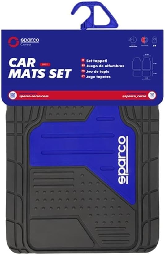 Sparco Teppichboden F511 Schwarz/Blau PVC PVC F511 BLAU, PVC F511 BLAU