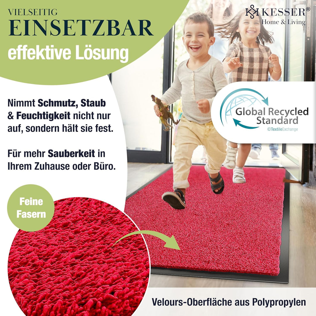 KESSER Schmutzfangmatte, Profi Fussmatte in vielen Grössen, Türmatte, Teppich, Fussabtreter & Fussab