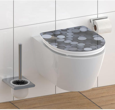 Schütte WC-Sitz ROUND DIPS mit Absenkautomatik, Hochglanz-Toilettendeckel mit Motiv und Schnellversc