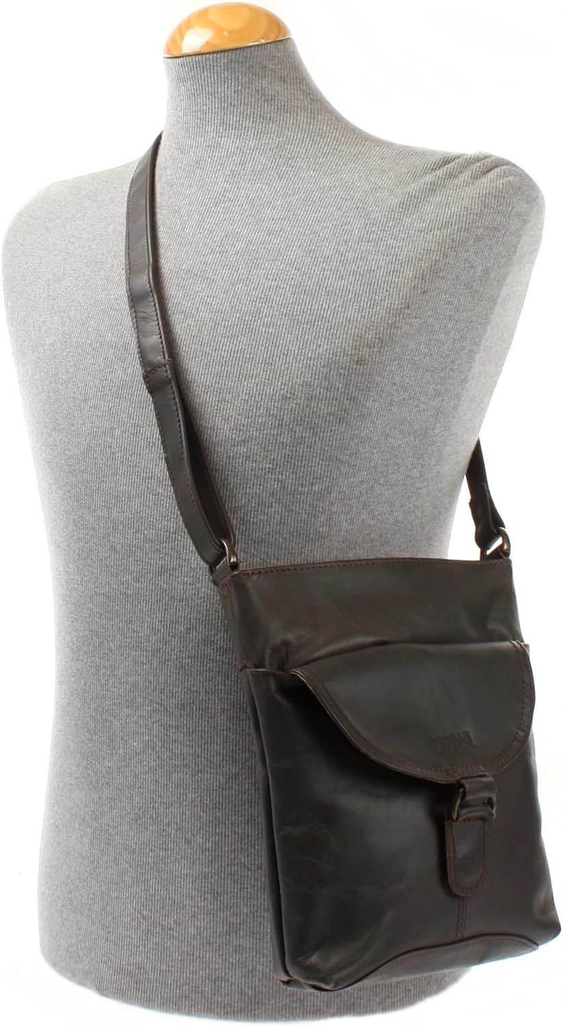 LECONI Umhängetasche Schultertasche Damen Damentasche Frauen Handtasche Ledertasche Used-Look Leder