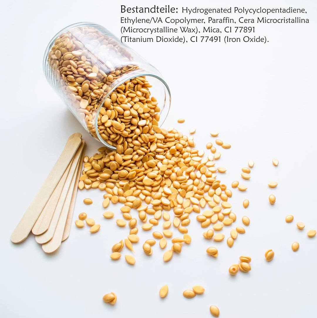 Dermawax 1 kg Gold Waxing Perlen- Professionelle Heisswachs Wachsperlen zur Haarentfernung- Anwendun