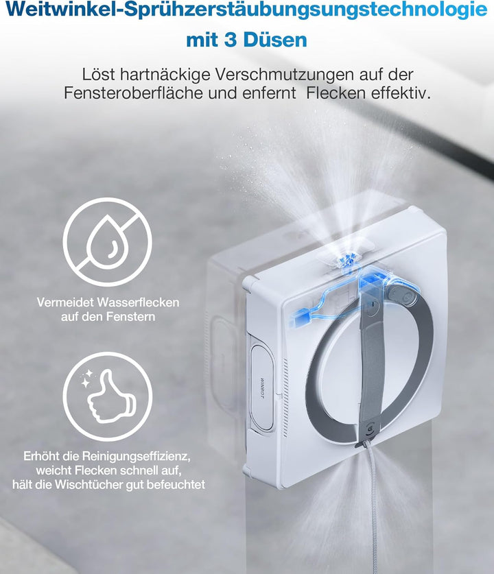 ECOVACS WINBOT W2 Omni Fensterputzroboter mit 6-in-1 Multifunktionsstation, integrierter 4500mAh Akk