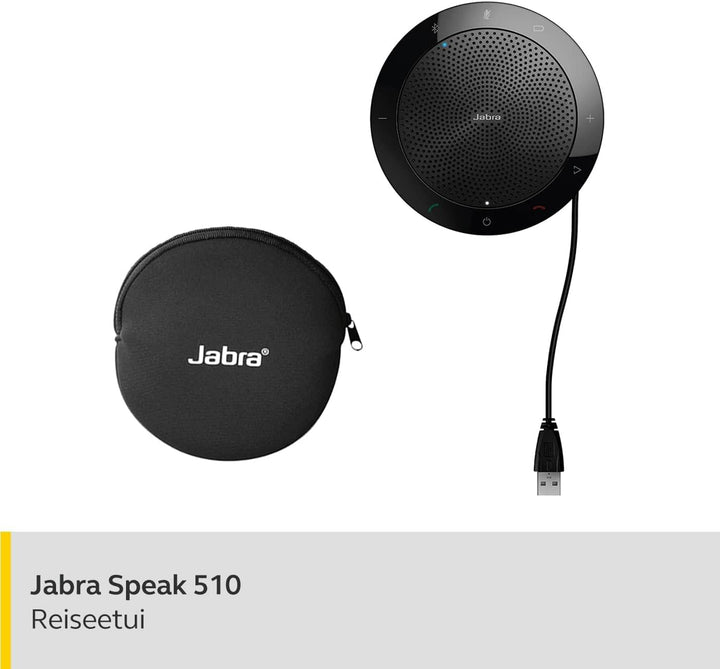 Jabra Speak 510 Konferenzlautsprecher - Microsoft zertifizierter tragbarer Lautsprecher mit USB-Ansc
