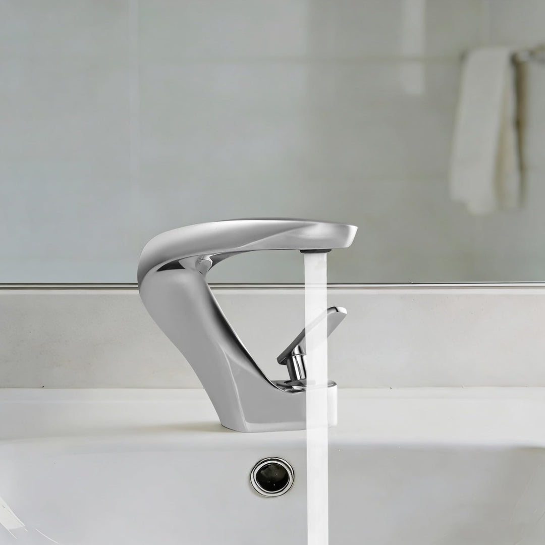 Wasserhahn Bad Wasserfall Mischhähne Waschtisch-Einhebelarmatur Modern Hotelbecken Waschtischarmatur