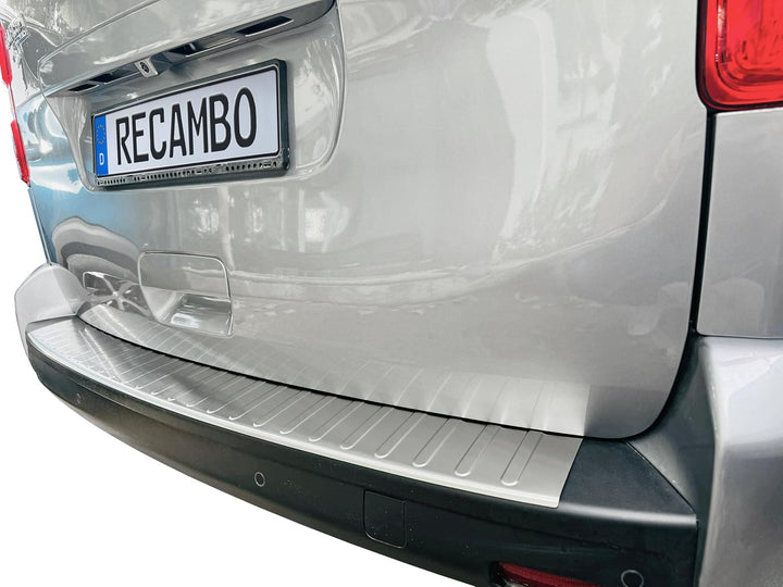 RECAMBO Ladekantenschutz Edelstahl matt gebürstet mit Textur - kompatibel für Toyota ProAce - BJ ab
