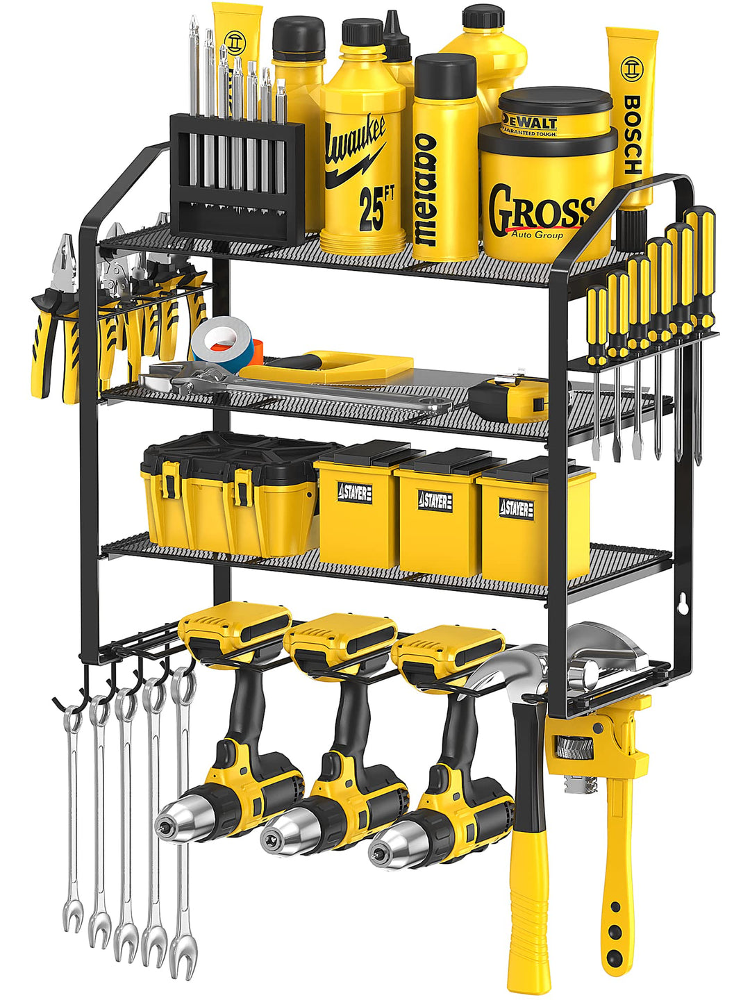 Power Tool Organizer Werkzeugspeicher Aufbewahrung Wandhalterung Akku Schlagbohrschrauber,Heavyduty