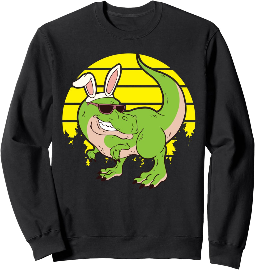 Osterhase Dinosaurier Jungen Mädchen Kinder Retro Vintage Sweatshirt
