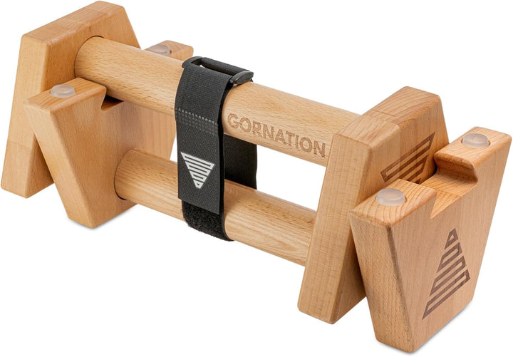 GORNATION Wooden Parallettes für Liegestütze, Liegestützgriffe aus Holz, Calisthenics &amp; Fitness Trai
