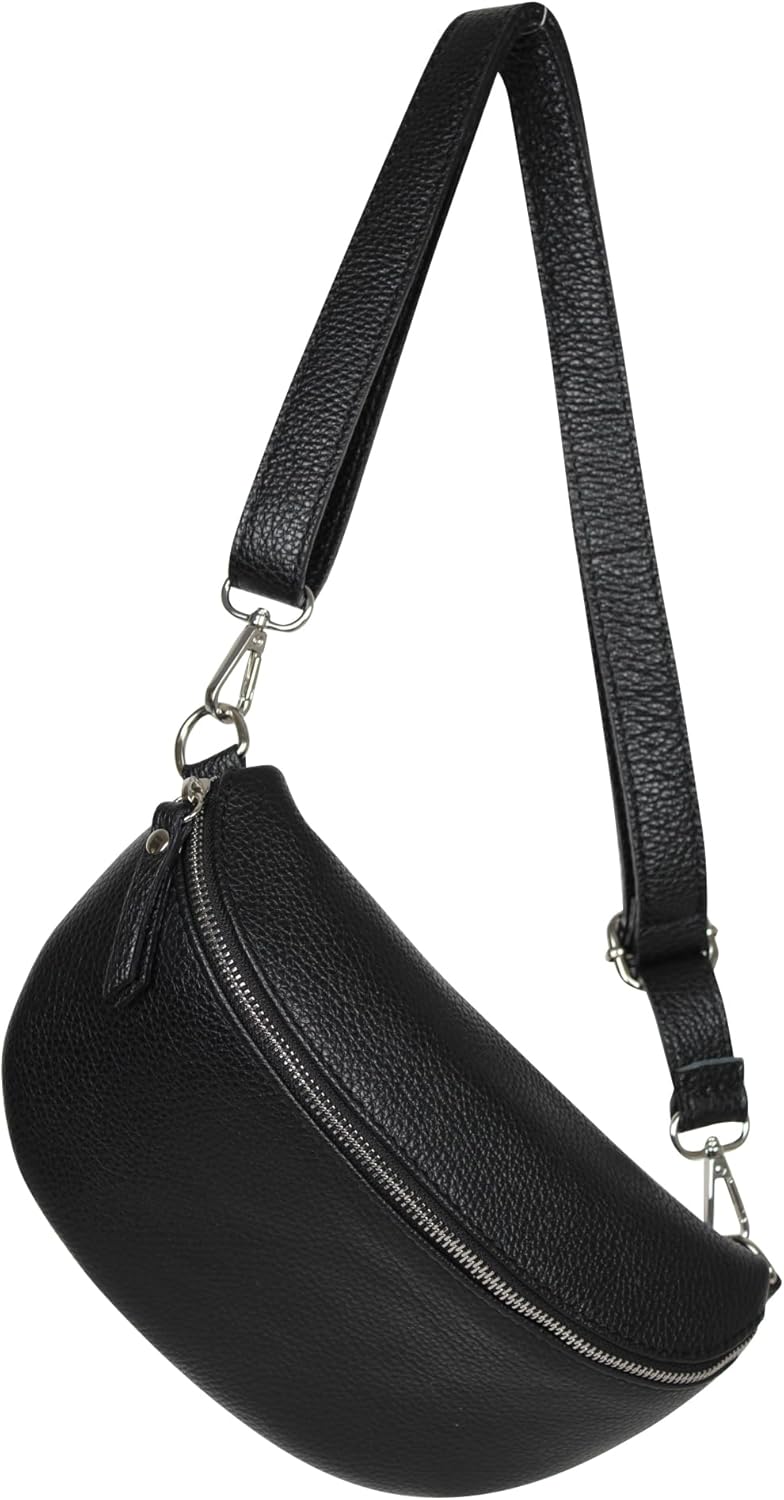 AmbraModa GLX1 - Damen Herren Unisex kleine Hüfttasche Gürteltasche Bauchtasche Umhängetasche aus Ec