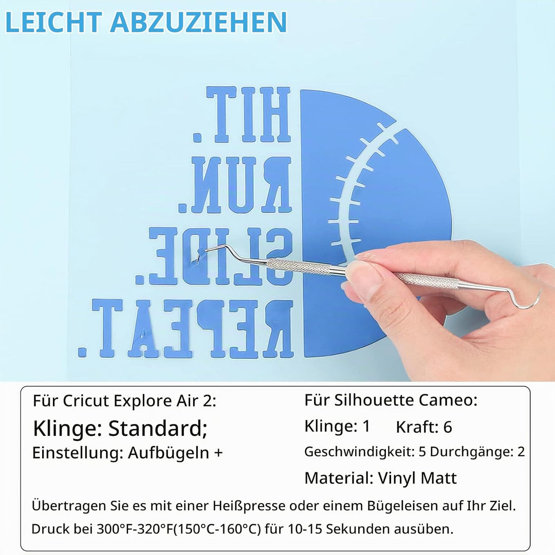 Lya Vinyl Plotterfolie Textil, 30,5 × 457,5cm Himmel Blau Flexfolie Plotter Textil für Cricut und Si