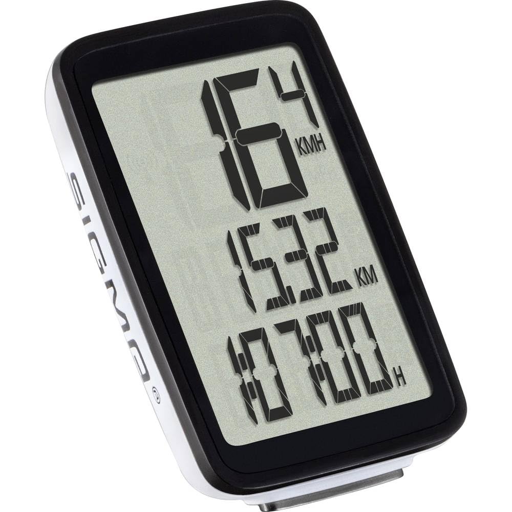 Sigma Sport Fahrrad Computer Pure 1 ATS, 4 Funktionen, Grosses Display, Kabelloser Fahrradtacho, Sch