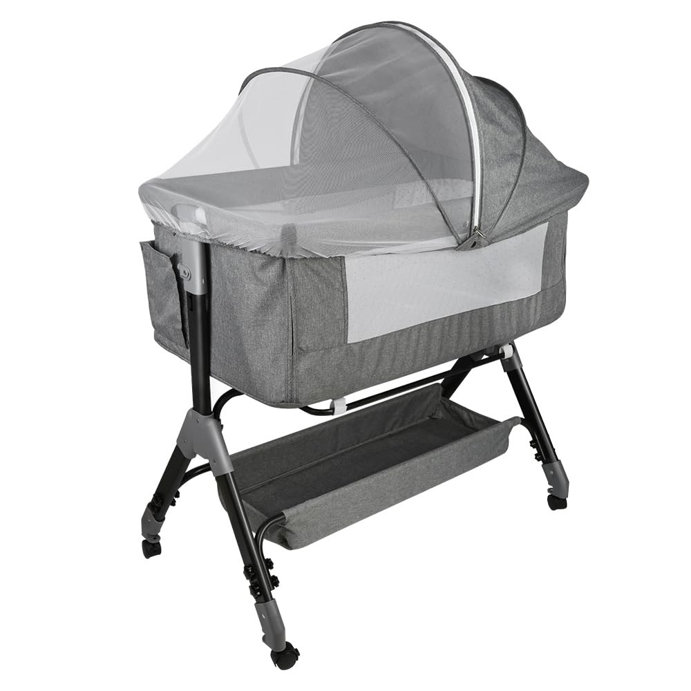 LANTUS Baby Beistellbett,Kompatibel mit verschiedenen Betten, Einfach zu Montieren und Transportiere