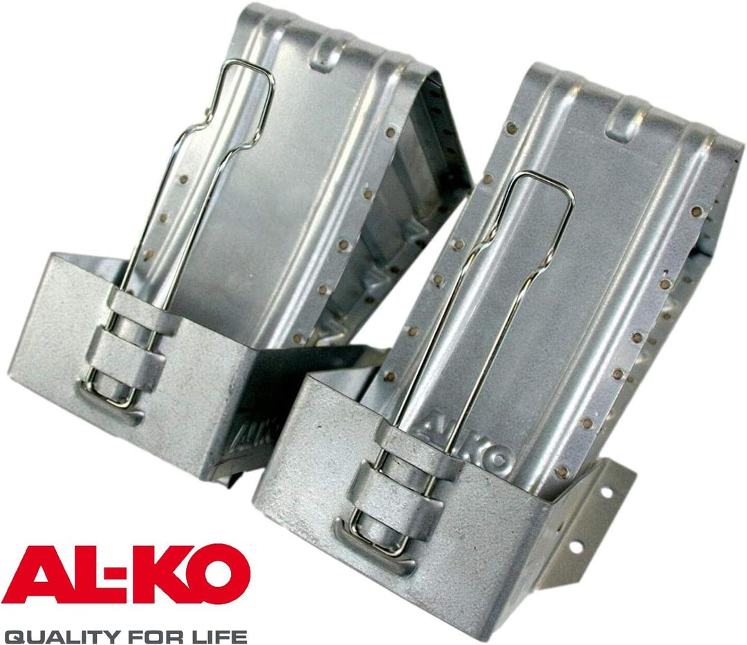 p4U AL-KO Unterlegkeile + Halter Paar Hemmschuh verzinkt 1600 kg 120mm breit UK 36 Alko 243.373 2443