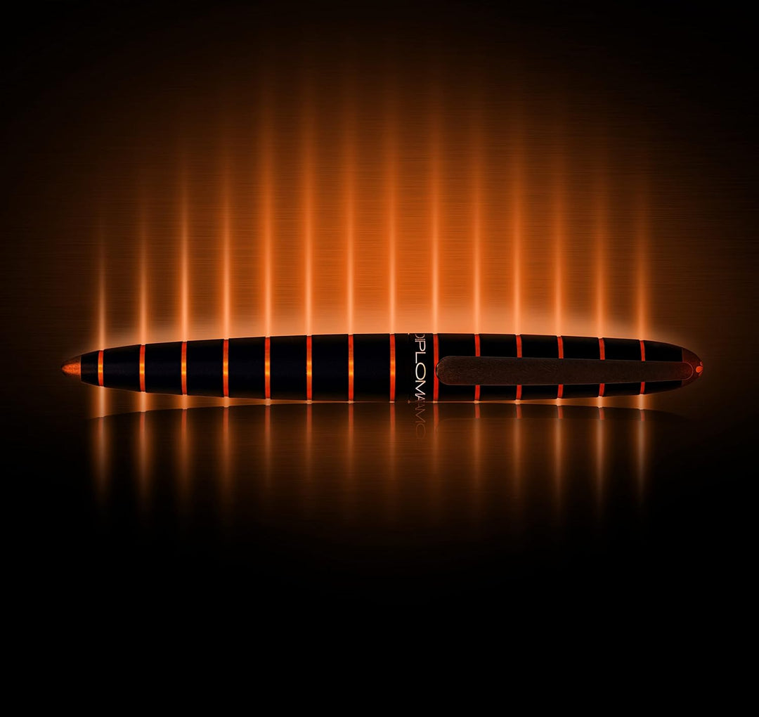 DIPLOMAT ELOX Drehbleistift Druckbleistift/Handgefertigt/mit Geschenkbox/Farbe: Schwarz Orange, 1 St