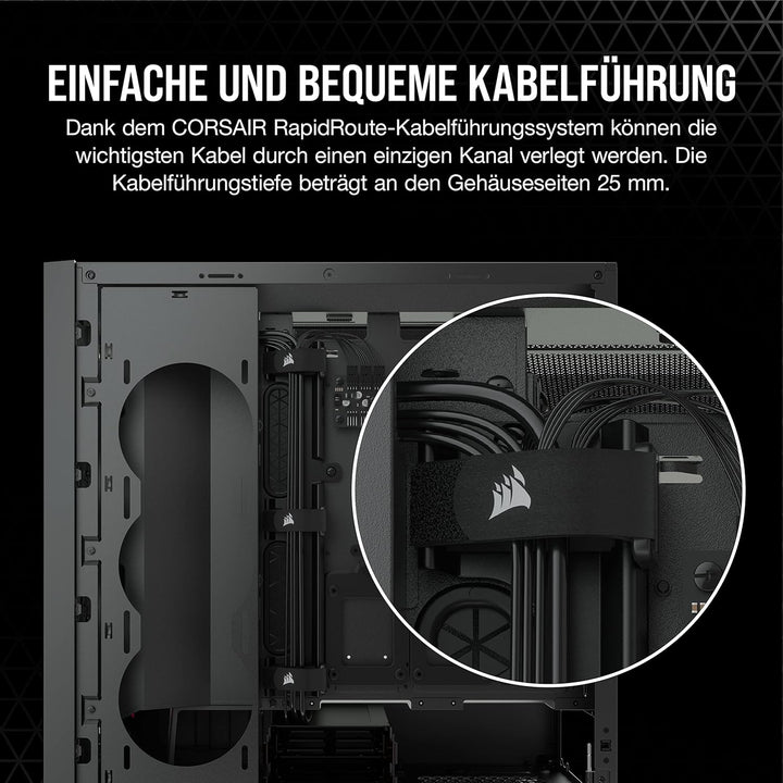 Corsair iCUE 5000X RGB Mid-Tower-ATX-PC-Smart-Gehäuse mit Gehärtetem Glas (Vier Paneele aus Gehärtet