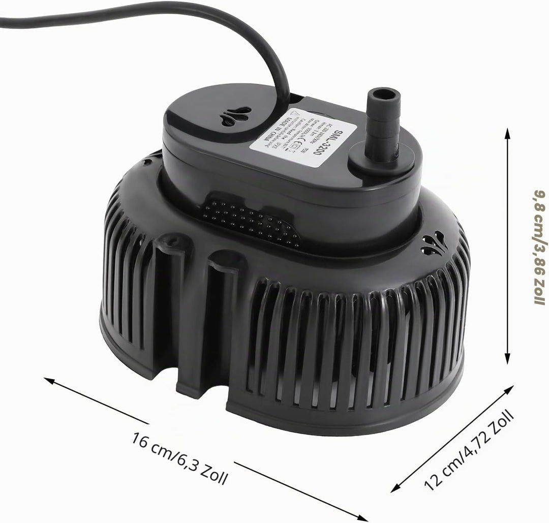 Pool Pumpe 75W Planschbecken Filterpumpe mit Wasserleitung, Anschlüsse, IPX8 Filterpumpe Pool für Te