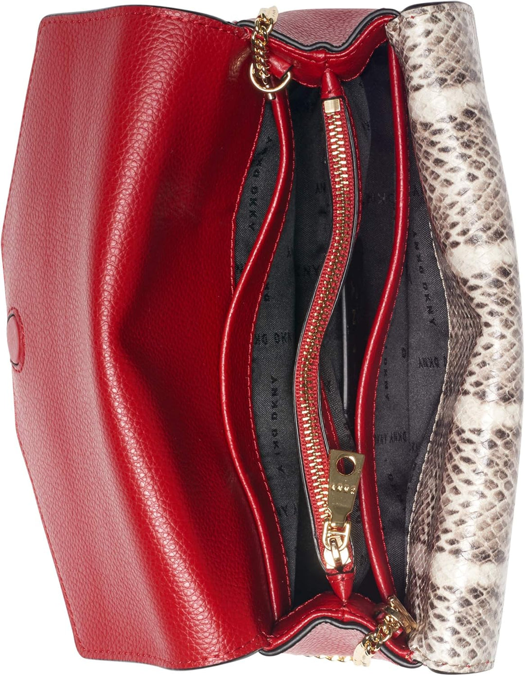DKNY Damen Lisa Clutch, Sling Bag Einheitsgrösse Hellrot/Natur Lisa Clutch, Einheitsgrösse Hellrot/N