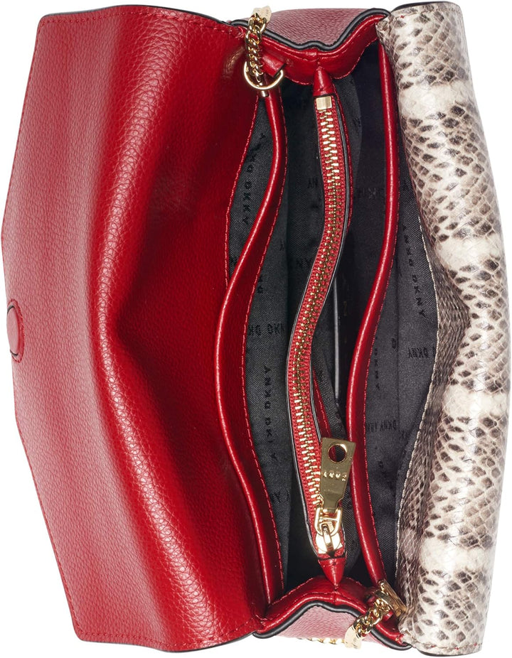 DKNY Damen Lisa Clutch, Sling Bag Einheitsgrösse Hellrot/Natur Lisa Clutch, Einheitsgrösse Hellrot/N