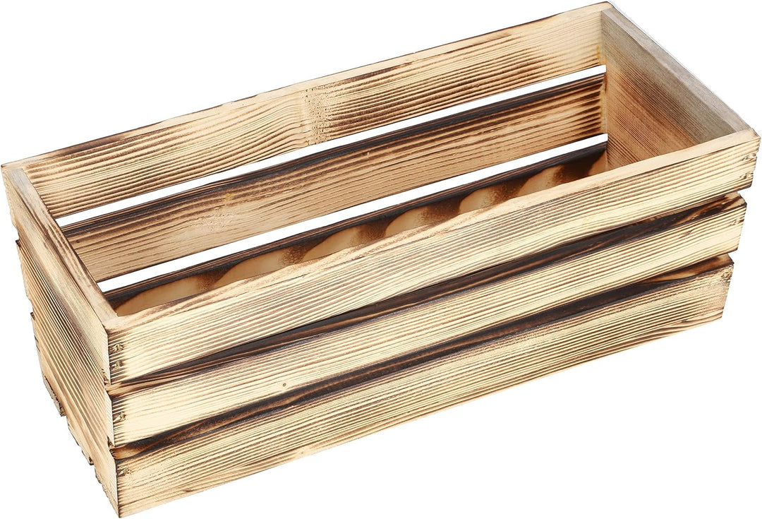 KOTARBAU® Blumenkasten Kräuterkasten aus Holz Langer Balkon-Blumenkasten 400x180x150 mm Angebrannt A