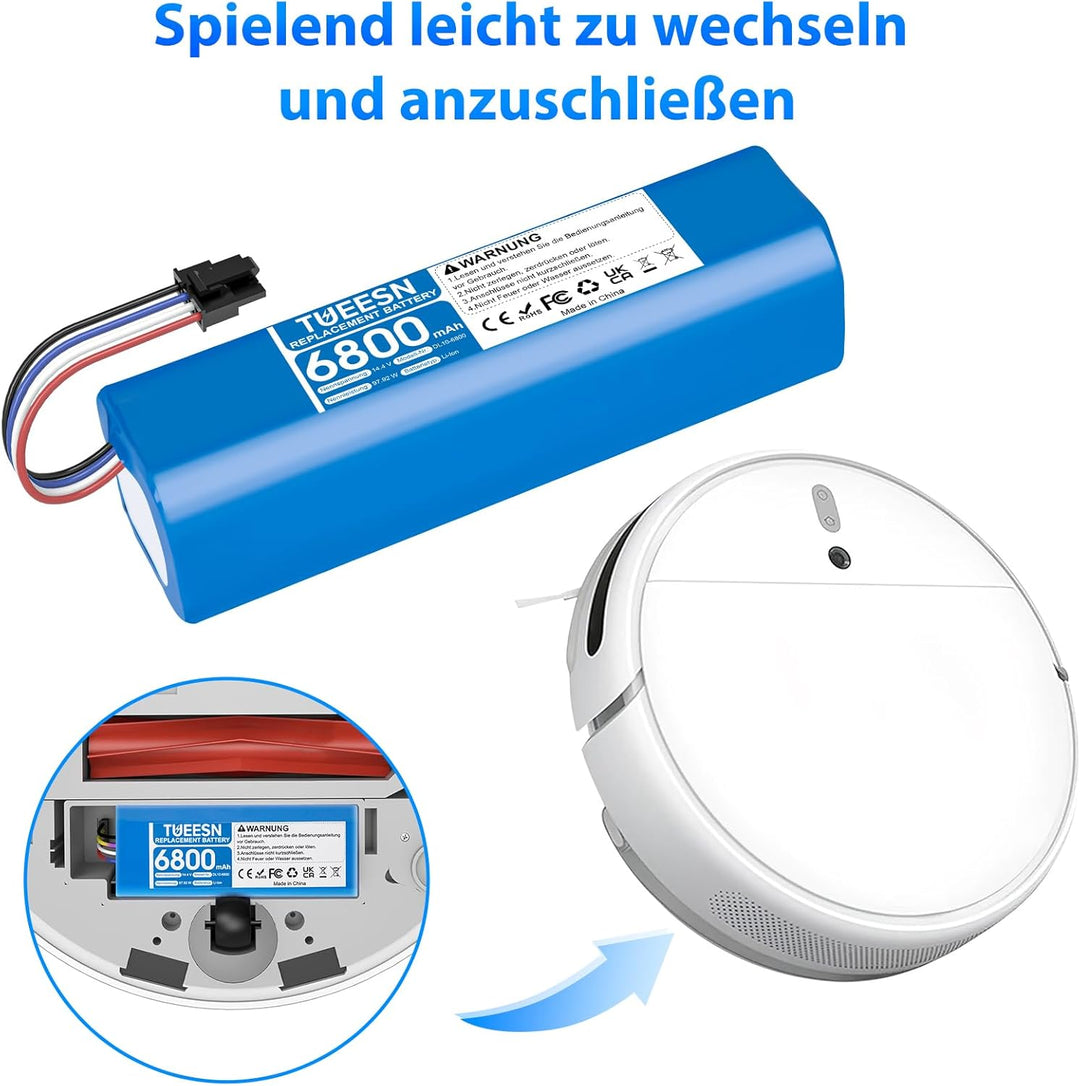 14,4V 6800mah Ersatzakku für Dreame L10s Ultra,D9 Pro D9 Max,D10/D10 Plus/D10s/L10/ L10s/Z10 Pro