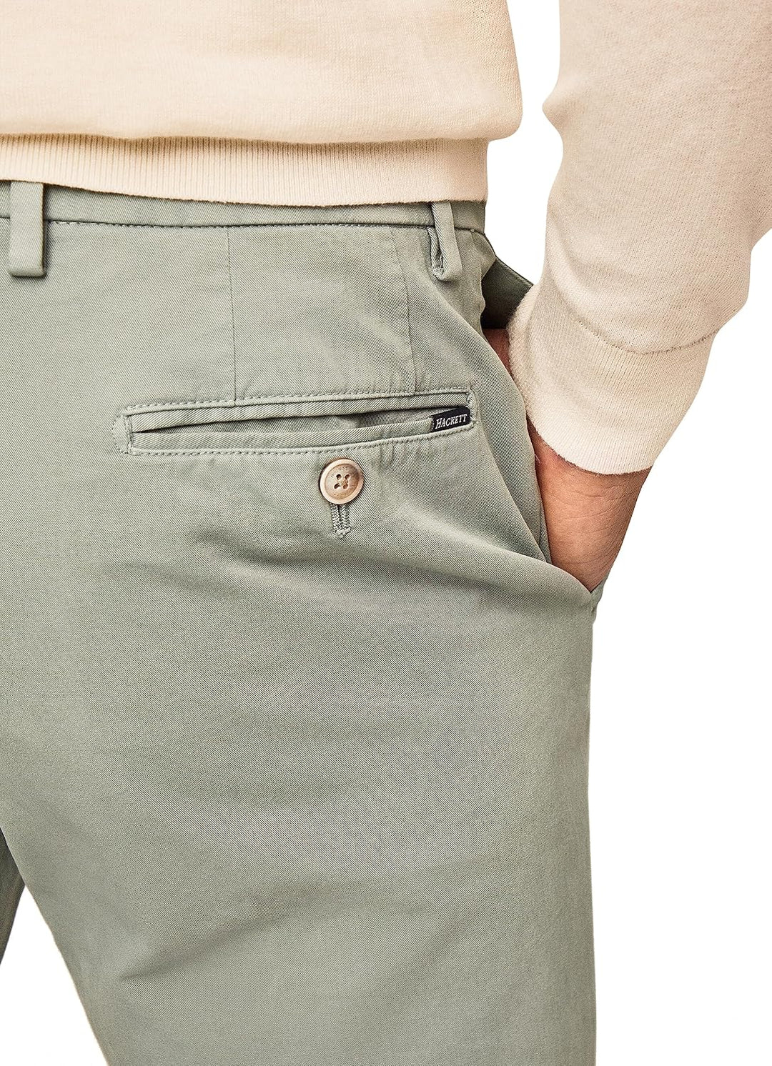 Hackett London Herren Hose Core Kensington 28W / 30L Dusty Green, 28W / 30L Dusty Green