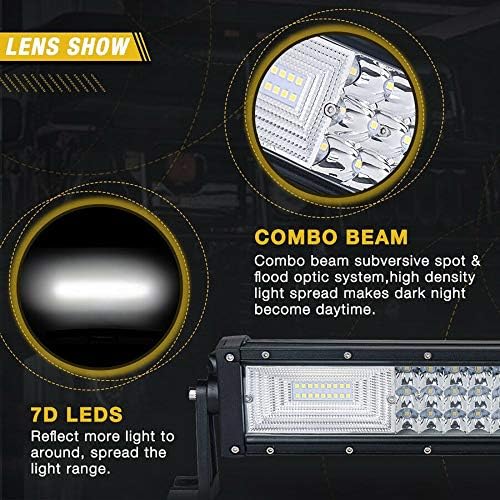 AUXTINGS 132 cm 52 Zoll 675W Dreireihige LED-LICHTLEISTE Spot Fahren Nebelscheinwerfer Flutlicht Spo