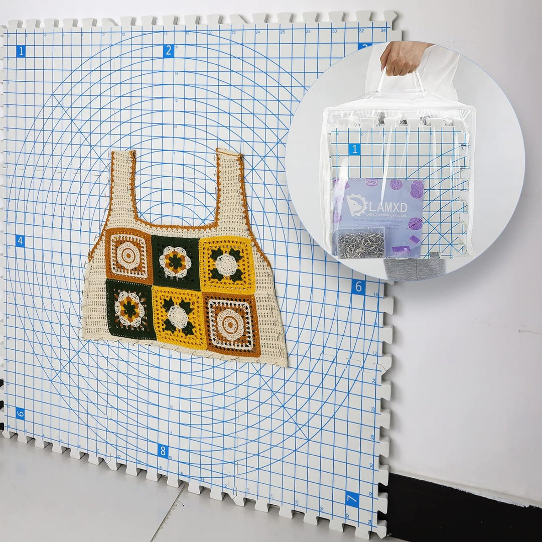 LAMXD Blocking Mats for Knitting-Blockiermatten zum Stricken von extra dicken Blockierbrettern mit G
