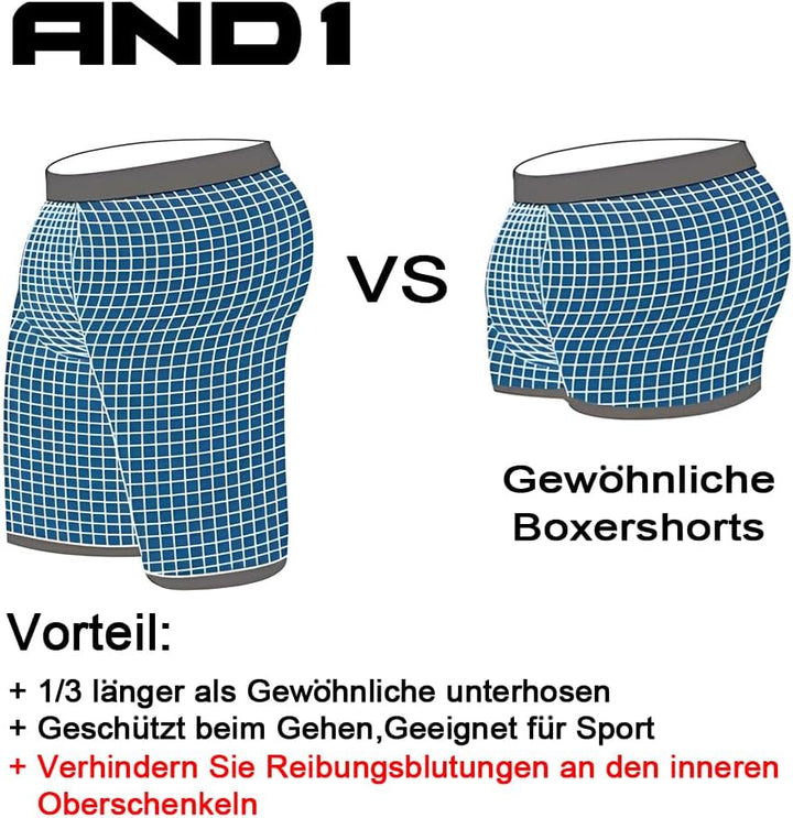 AND1 Sport Boxershorts 5er Pack Unterwäsche Herren Unterhosen Männer Retroshorts Boxer Brief Sportun