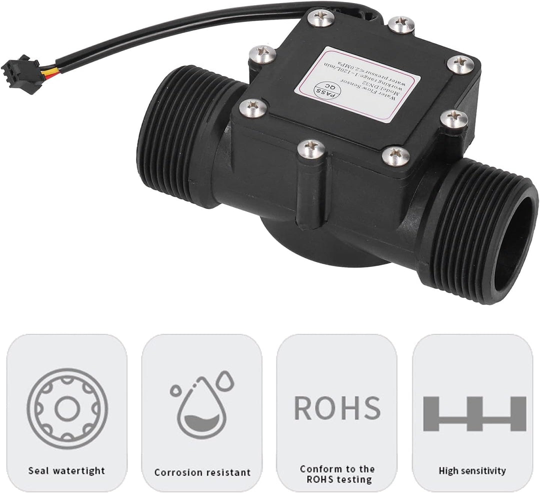 Wasserdurchflusssensor YF-DN32 G1.25in Brauchwasserdurchflussmesser, Rohrwasserdurchflussmesserzähle