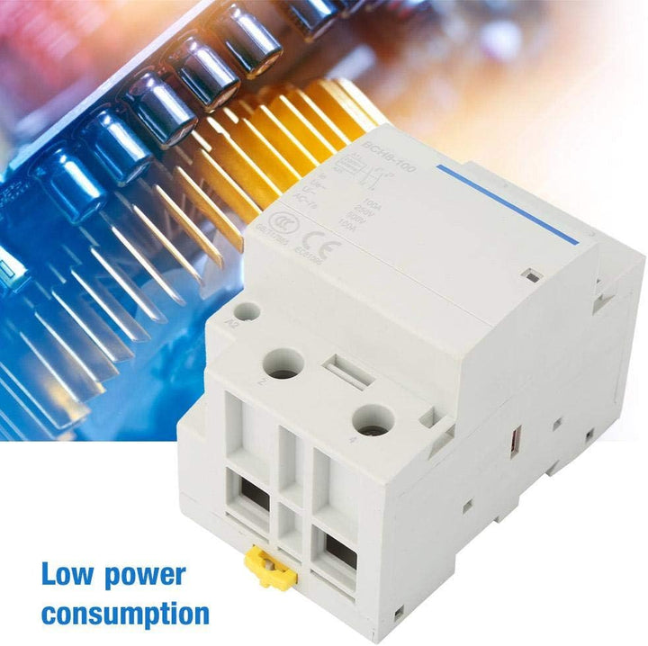 AC-Schütz, 2P 2NO 24/230V 50/60HZ Haushalts-AC-Schütz 100A Modulares Schütz für Haushaltsanwendungen
