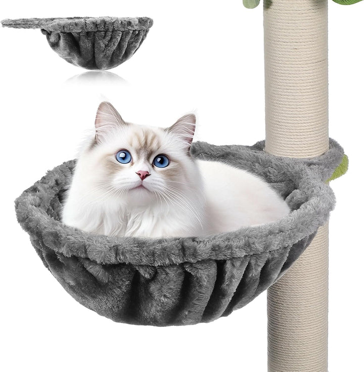 TOYANDONA Hängemattenaufsatz für Katzenkratzbäume – 41 cm Verstärkter Eisenrahmen, Katzennestkorb –