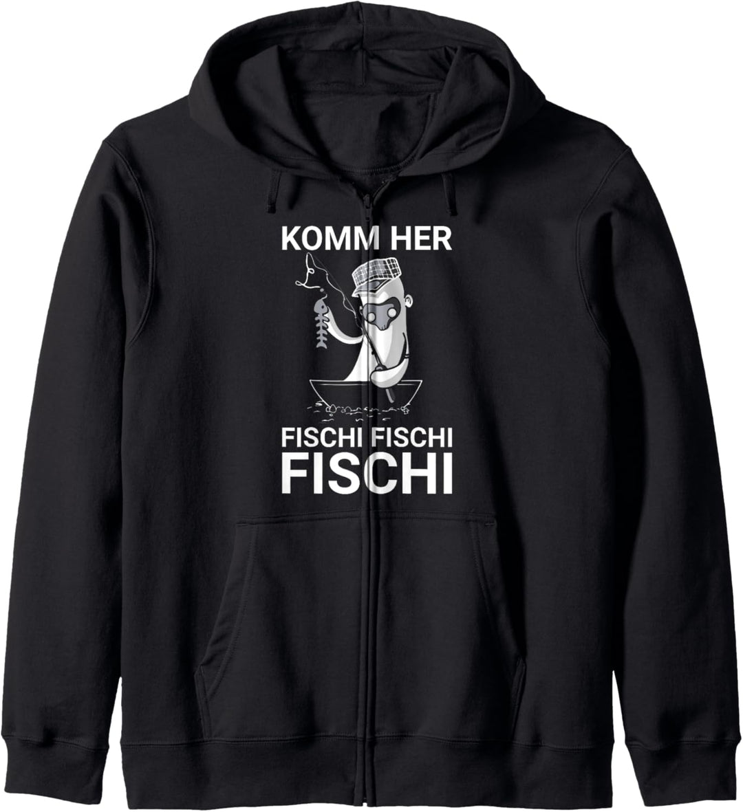 Angeln Kleidung Herren Angel - Komm her Fischi Kapuzenjacke