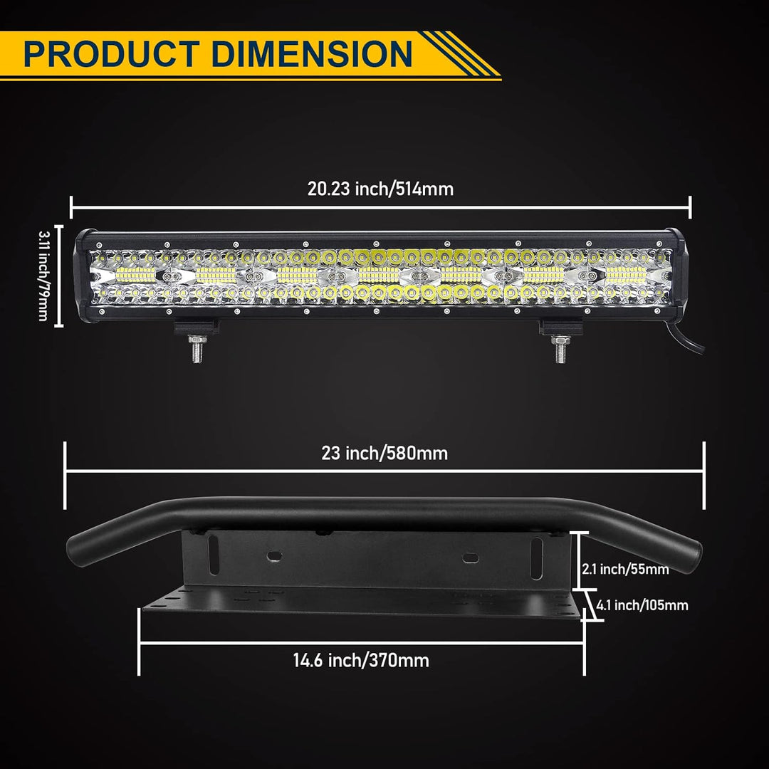 Willpower 20 Zoll 51CM 420W Led Arbeitsscheinwerfer Bar + Kennzeichenhalter + Kabelbaum Led Scheinwe