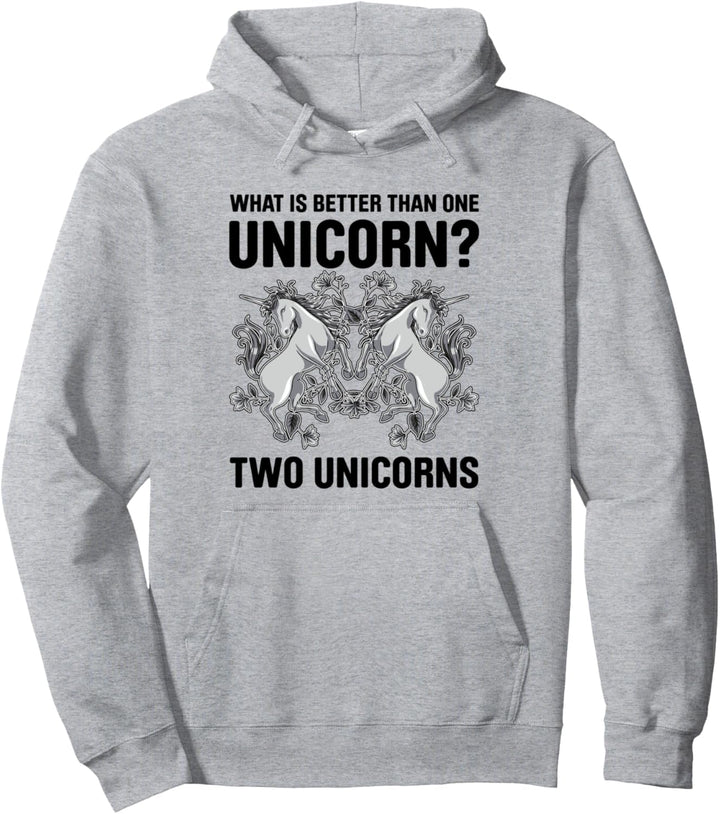 Was ist besser als ein Einhorn? Zwei Einhörner Pullover Hoodie