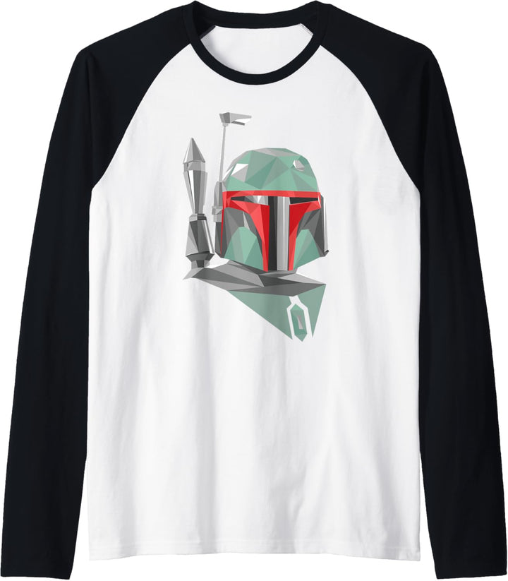 Star Wars Boba Fett Geometric Portrait Raglan