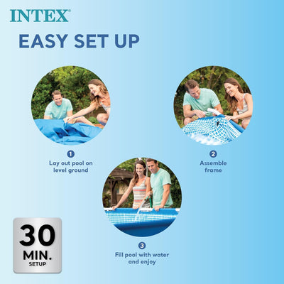 Intex Rectangular Frame Pool -Aufstellpool - 300 x 200 x 75 cm, Blau 300 x 200 x 75 cm