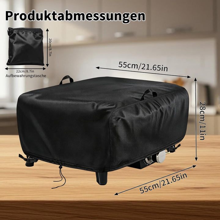 Pizzaofen Abdeckung für Cozze 90349 13 Zoll Gas Pizza Ofen, Schwarz