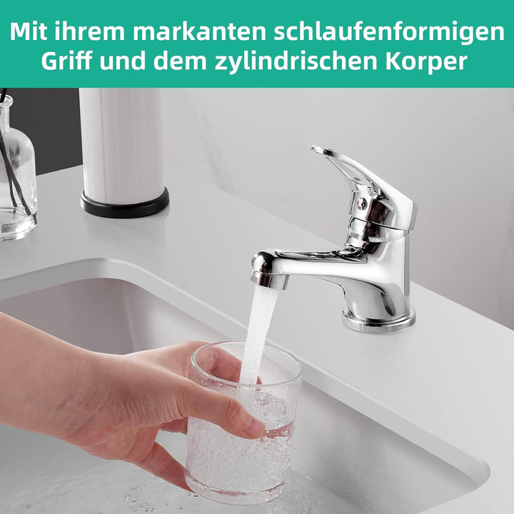 Cobbe Wasserhahn bad für Badezimmer, Waschtischarmatur Wassersparen, Waschbecken Armaturen für kalte