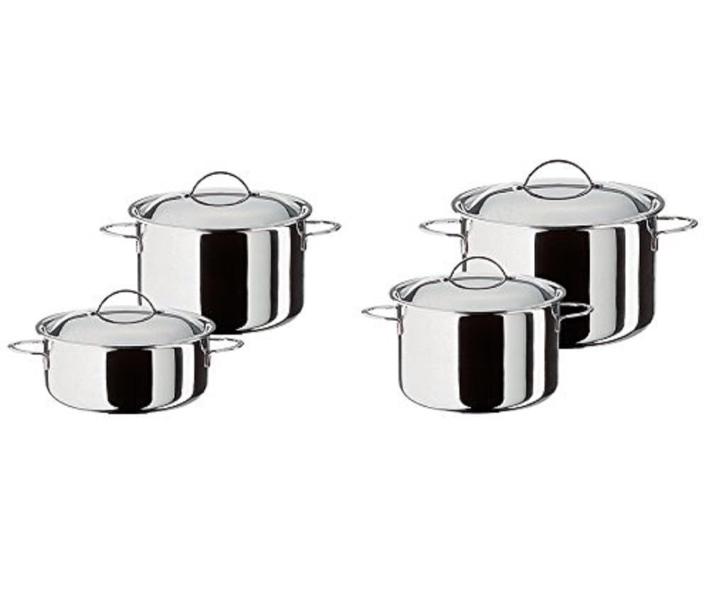 Spring CRISTAL Kochtopf Set mit Deckel | 4-teilig | rostfreier Edelstahl | Topfset induktionsgeeigne