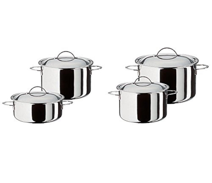 Spring CRISTAL Kochtopf Set mit Deckel | 4-teilig | rostfreier Edelstahl | Topfset induktionsgeeigne