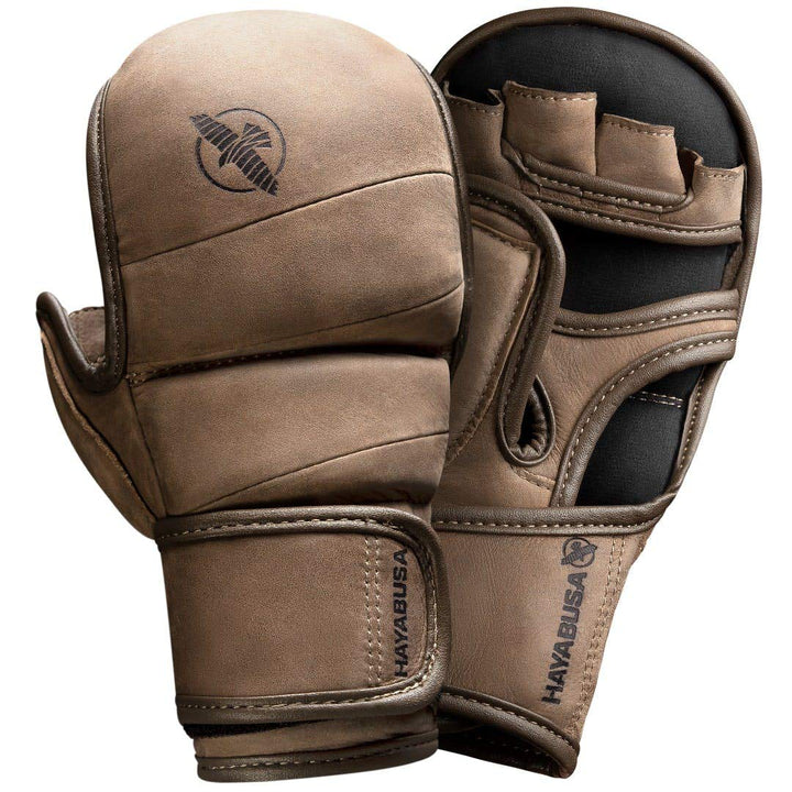 Hayabusa T3 LX 7oz Hybrid-Handschuhe aus Leder Ideal für Kampf S Braun, S Braun