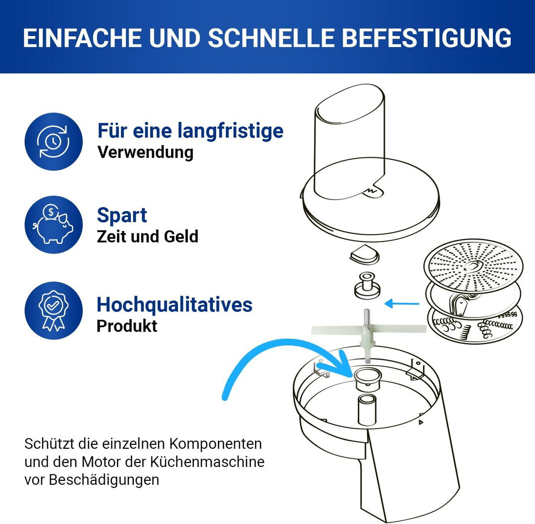 VIOKS SET 2x Mitnehmer für Durchlaufschnitzler Ersatz für Bosch 00091027 MUM4 MUM8 MUZ8DS1 MUZ4DS2 M
