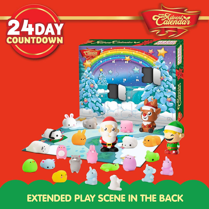 JOYIN Adventskalender 2023 Kinder Weihnachten 24 Tage Countdown Weihnachtskalender Mit Mochi Tier Sq