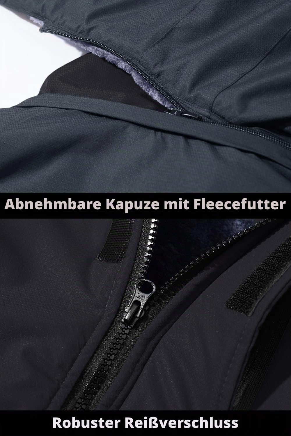 MAGCOMSEN Winterjacke Herren Warm Gefüttert Skijacke Wasserdicht Regenjacke Snowboardjacke Outdoor F