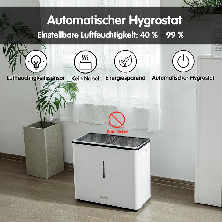 14.5 L Top Fill Luftbefeuchter, Verdunstungsme Luftbefeuchter, 3000 ml/h, automatische Abschaltung,